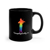 Unapologetically Me - Rainbow - Violinist - 11oz Black Mug