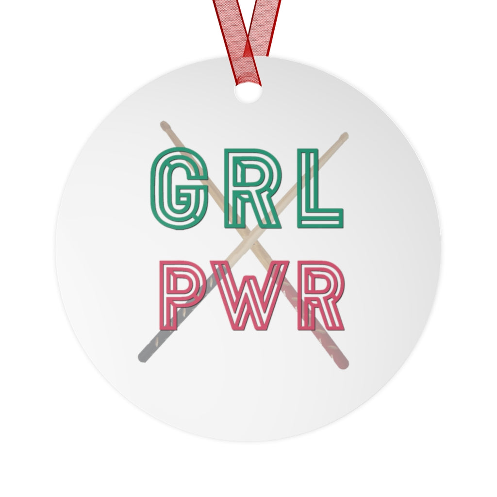 GRL PWR - Drumsticks - Metal Ornament