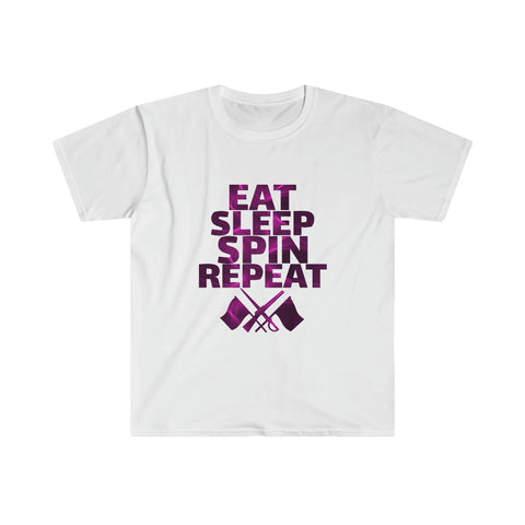 Color Guard - Eat Sleep Spin Repeat - Unisex Softstyle T-Shirt
