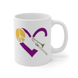 Peace, Love, Trombone - 11oz White Mug
