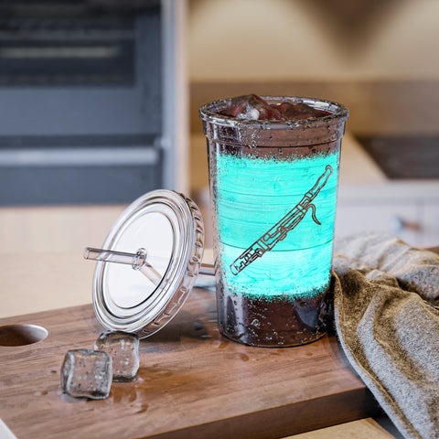 Vintage Turquoise Wood - Bassoon - Suave Acrylic Cup