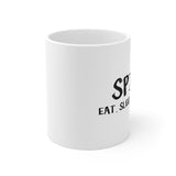 SPIN. Eat. Sleep. Repeat 9 - Color Guard - 11oz White Mug