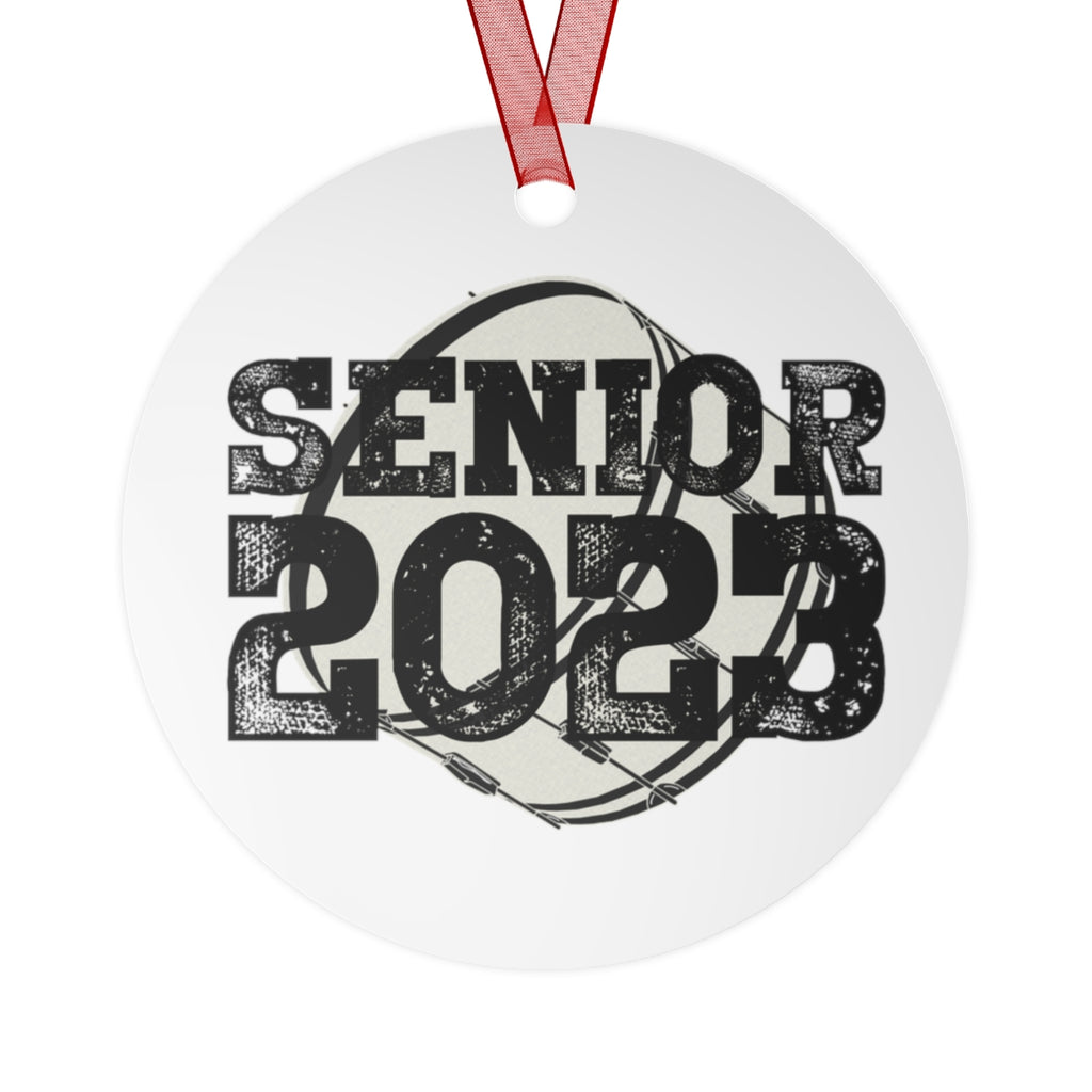 Senior 2023 - Black Lettering - Bass Drum - Metal Ornament