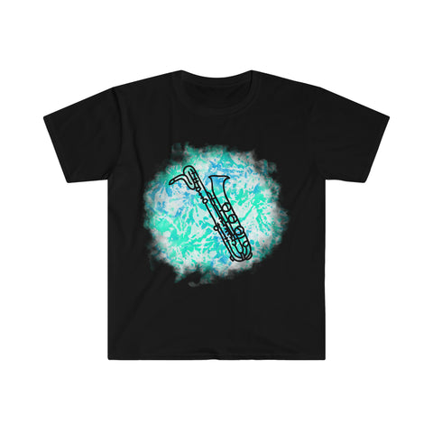 Vintage Turquoise Cloud - Bari Sax - Unisex Softstyle T-Shirt