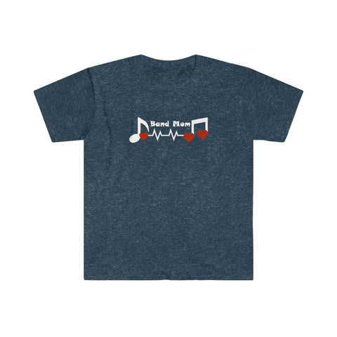 Band Mom - Heartbeat - Unisex Softstyle T-Shirt