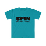 SPIN. Eat. Sleep. Repeat 8 - Color Guard - Unisex Softstyle T-Shirt