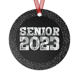 Senior 2023 - White Lettering - Color Guard 3 - Metal Ornament
