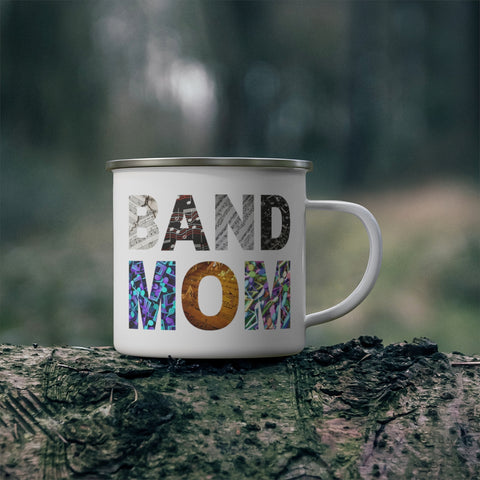 Band Mom - Music Notes - Enamel Camping Mug