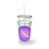 Vintage Grunge Purple Circle - Piccolo - Suave Acrylic Cup