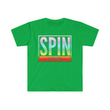 SPIN. Eat. Sleep. Repeat - Rainbow - Color Guard - Unisex Softstyle T-Shirt
