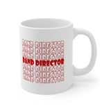 Band Director - Retro - Red - 11oz White Mug
