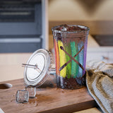 Vintage Rainbow Paint - Drumsticks - Suave Acrylic Cup