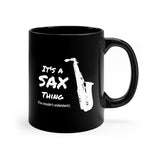 Saxophone Thing 3 - 11oz Black Mug