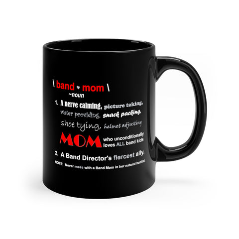 Band Mom Definition - Red - 11oz Black Mug