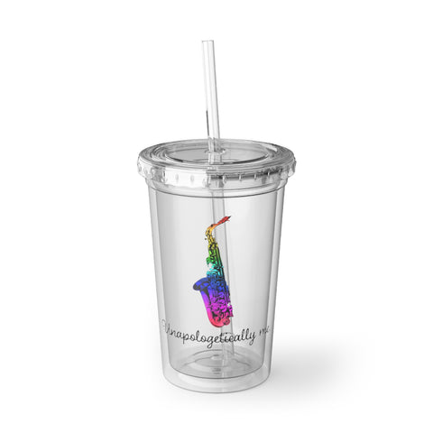 Unapologetically Me - Rainbow - Alto Sax - Suave Acrylic Cup