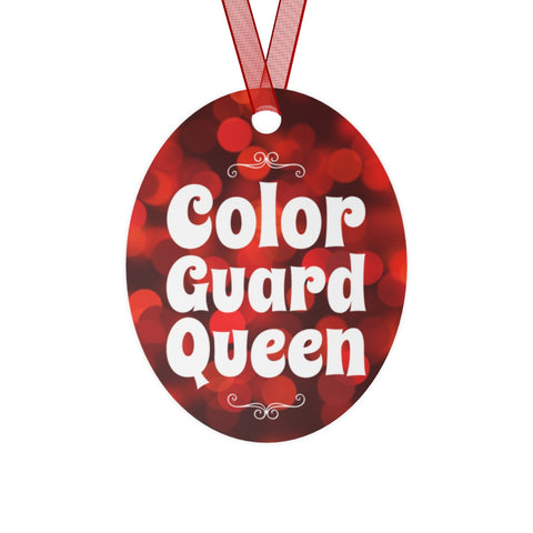 Color Guard Queen - White 4 - Metal Ornament