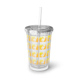 Vintage Yellow Cloud - French Horn - Suave Acrylic Cup - Pattern