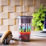 SPIN. Eat. Sleep. Repeat - Rainbow - Color Guard - Suave Acrylic Cup