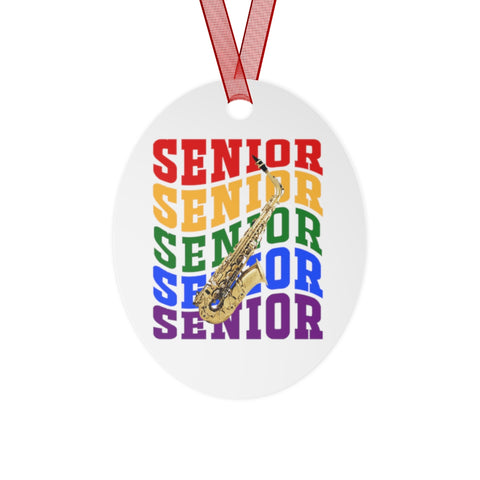 Senior Rainbow - Alto Sax - Metal Ornament