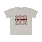 Band Director - Retro - Maroon - Unisex Softstyle T-Shirt
