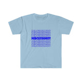 Percussionist - Retro - Blue - Unisex Softstyle T-Shirt