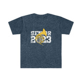 Senior 2023 - White Lettering - French Horn - Unisex Softstyle T-Shirt