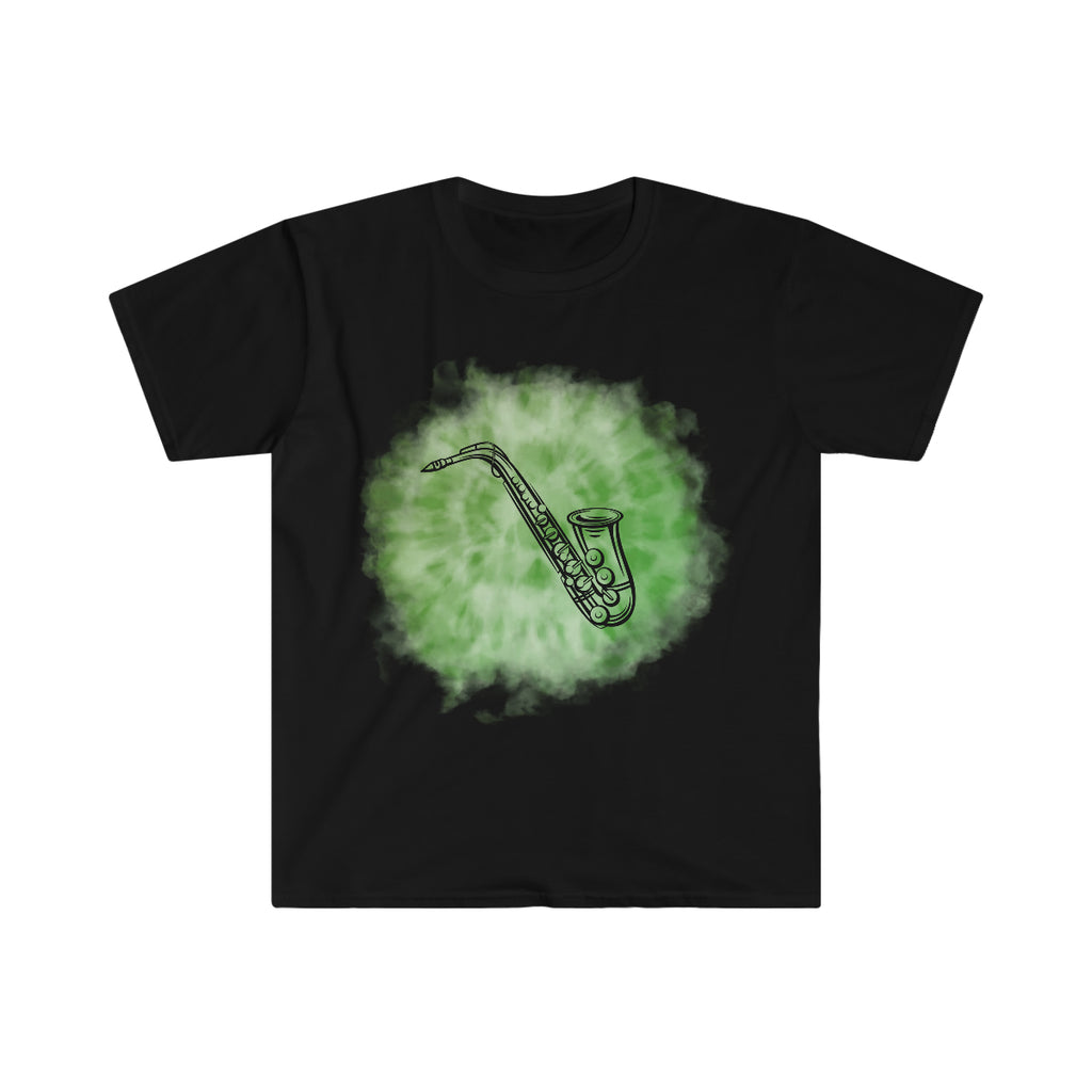 Vintage Green Cloud - Saxophone - Unisex Softstyle T-Shirt