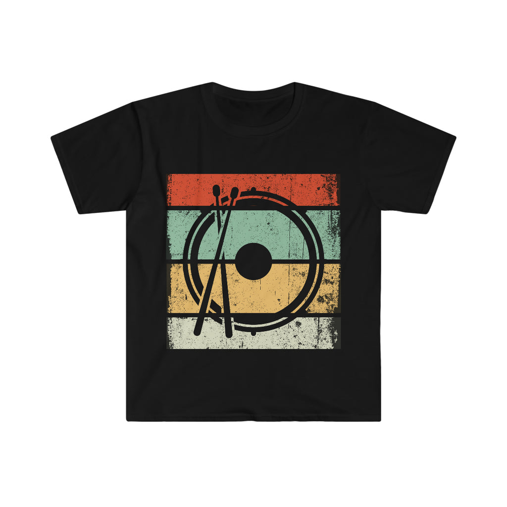 Vintage Grunge Lines - Snare Drum - Unisex Softstyle T-Shirt