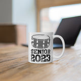 Senior 2023 - Black Lettering - Snare Drum - 11oz White Mug