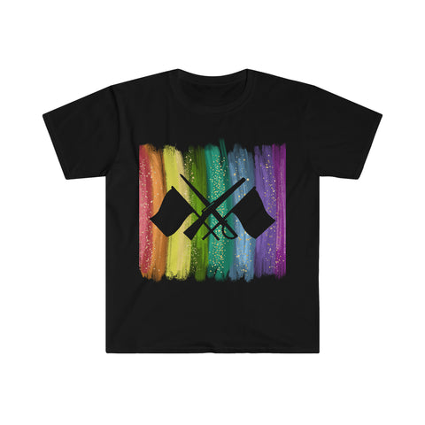 Vintage Rainbow Paint - Color Guard - Unisex Softstyle T-Shirt