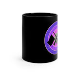 Vintage Grunge Purple Circle - Color Guard - 11 oz Black Mug