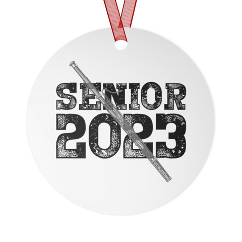 Senior 2023 - Black Lettering - Bassoon - Metal Ornament