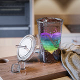 Vintage Rainbow Cloud Heart - Alto Sax - Suave Acrylic Cup