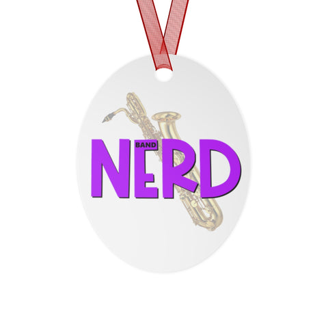 Band Nerd - Bari Sax - Metal Ornament