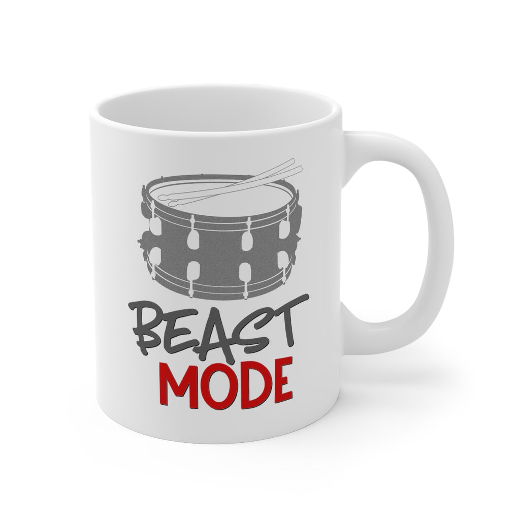 Beast Mode - Snare Drum - 11oz White Mug
