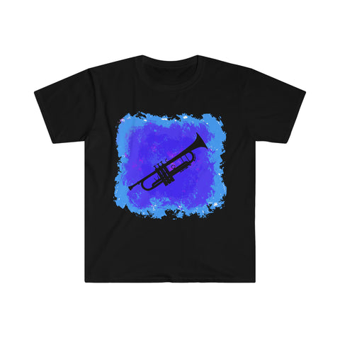 Vintage Blue Cloud - Trumpet - Unisex Softstyle T-Shirt