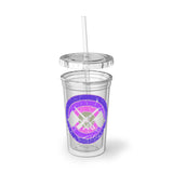 Vintage Grunge Purple Circle - Color Guard - Suave Acrylic Cup