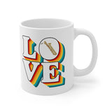 LOVE - Bari Sax - 11oz White Mug