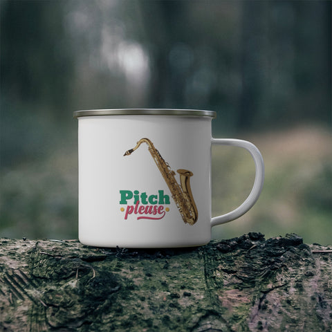 [Pitch Please] Tenor Saxophone - Enamel Camping Mug