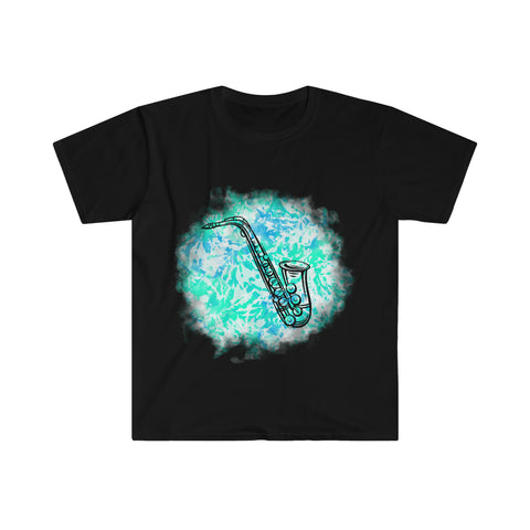 Vintage Turquoise Cloud - Alto Sax - Unisex Softstyle T-Shirt