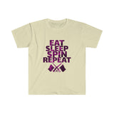 Color Guard - Eat Sleep Spin Repeat - Unisex Softstyle T-Shirt
