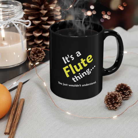 Flute Thing - 11oz Black Mug