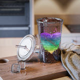 Vintage Rainbow Cloud Heart - Piccolo - Suave Acrylic Cup