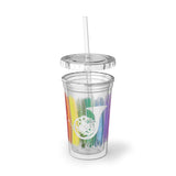 Vintage Rainbow Paint - French Horn - Suave Acrylic Cup