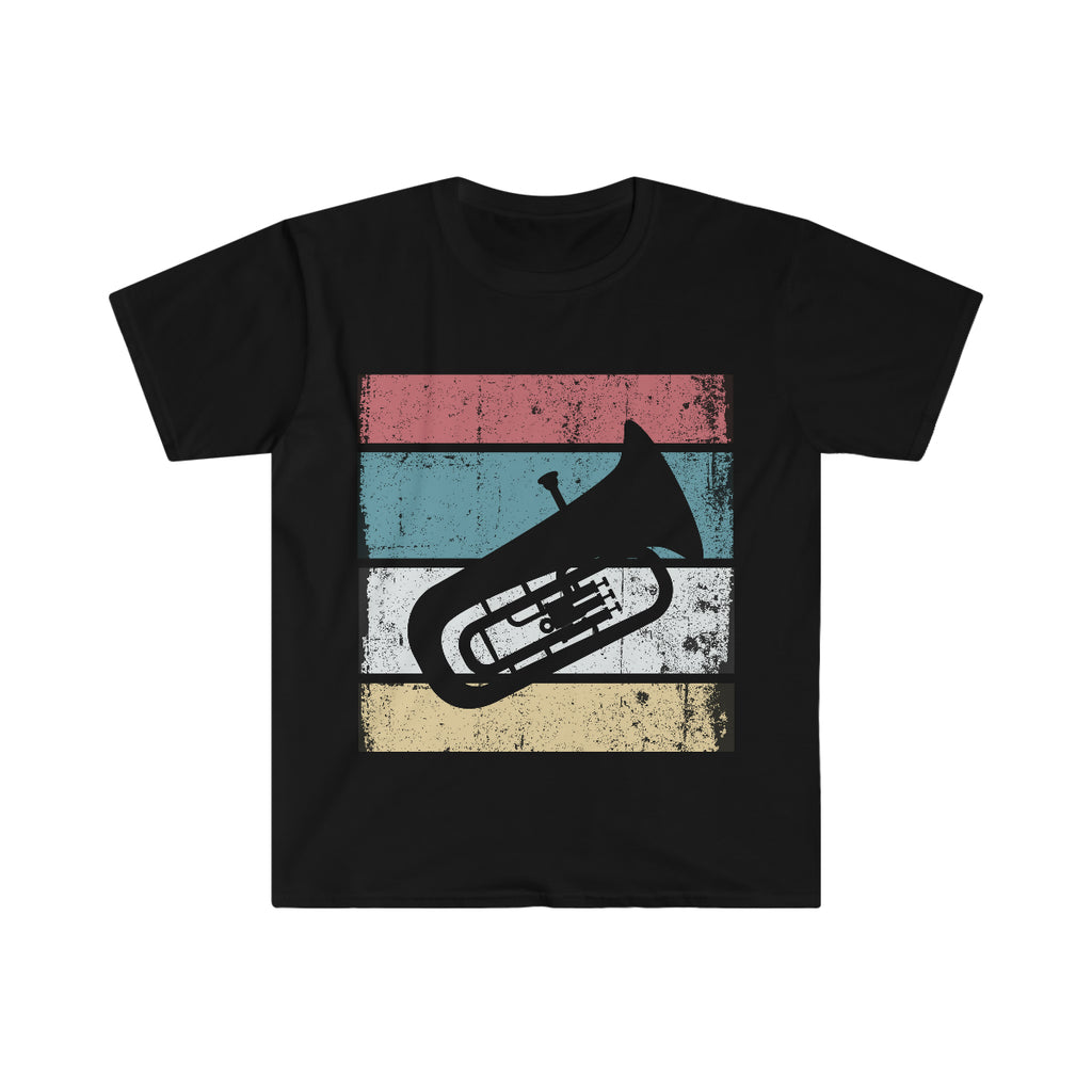 Vintage Grunge Lines 2 - Tuba - Unisex Softstyle T-Shirt
