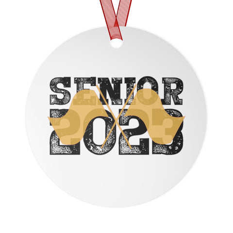 Senior 2023 - Black Lettering - Color Guard - Metal Ornament