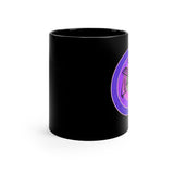 Vintage Grunge Purple Circle - Marimba - 11oz Black Mug