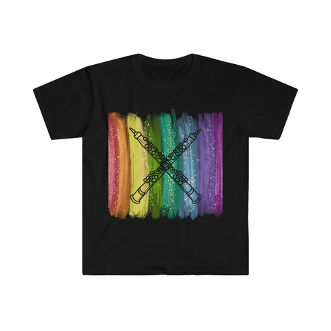 Vintage Rainbow Paint - Oboe - Unisex Softstyle T-Shirt