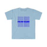 Color Guard - Retro - Blue - Unisex Softstyle T-Shirt
