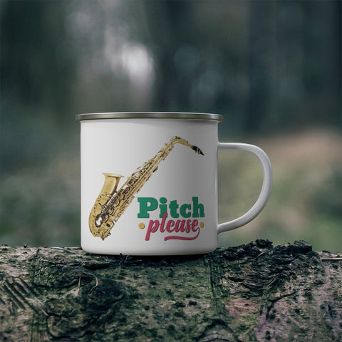 [Pitch Please] Alto Saxophone - Enamel Camping Mug